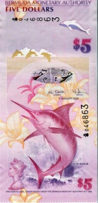 Бермудские острова, 5 долларов, 2009 год