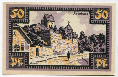 Банкнота город Мерзебург 50 пфеннигов 1921 год.