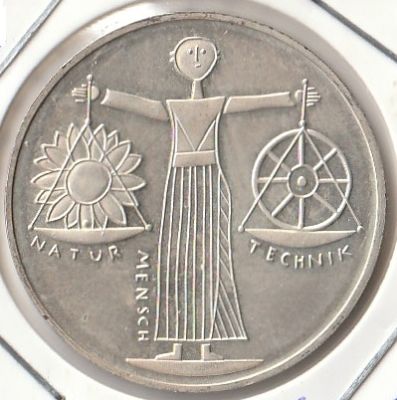 Германия 10 марок 2000 г. Всемирная выставка ЭКСПО 2000