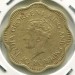 Монета Цейлон 10 центов 1944 год. Король Георг VI
