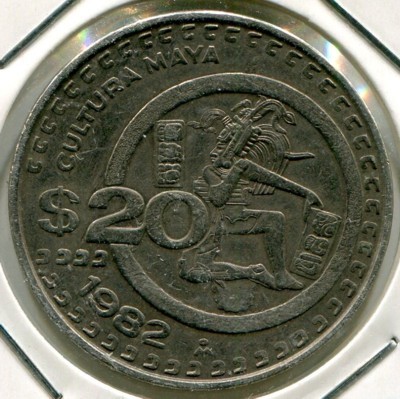 Монета Мексика 20 песо 1982 год.