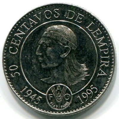 Монета Гондурас 50 сентаво 1994 год. FAO