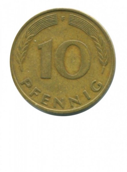 ФРГ 10 пфеннигов 1976 г.  F