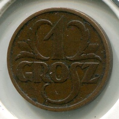 Монета Польша 1 грош 1939 год.