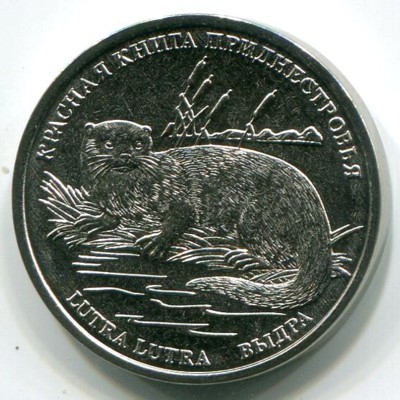 Монета Приднестровье 1 рубль 2018 год. Выдра