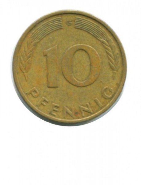 ФРГ 10 пфеннигов 1977 г.  G