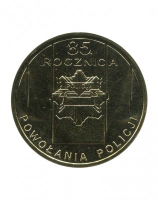 2 злотых 85 лет Полиции Польши 2004 г.