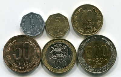 Чили набор из 6-ти монет.