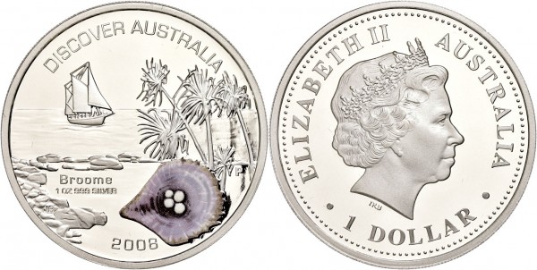 Австралия, 1 доллар " Дискавери. Broome" 2008 год