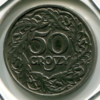 Монета Польша 50 грошей 1923 год.