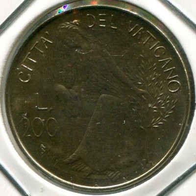 Монета Ватикан 200 лир 1979 год.