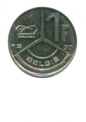 Бельгия 1 франк 1990 г.