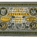 Банкнота город Эттлинген 50 пфеннигов 1921 год.