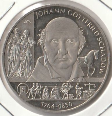 Германия 10 евро 2014 г. 250 лет со дня рождения Иоганна Готфрида Шадова