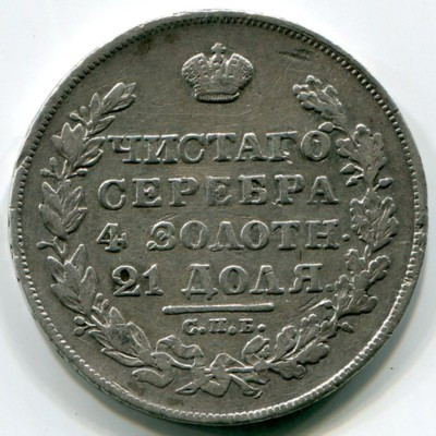 Монета Российская Империя 1 рубль 1829 год. СПБ-НГ