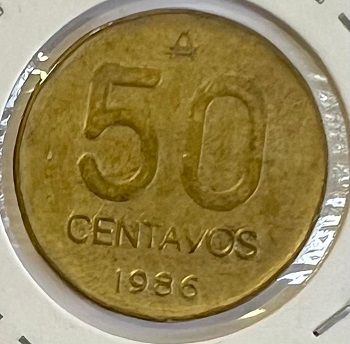Аргентина, 50 сентаво 1986 г.