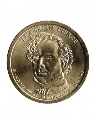 США, 1 доллар, 14-й президент Франклин Пирс 2010 г.