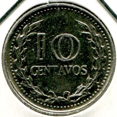 Монета Колумбия 10 сентаво 1969 год.