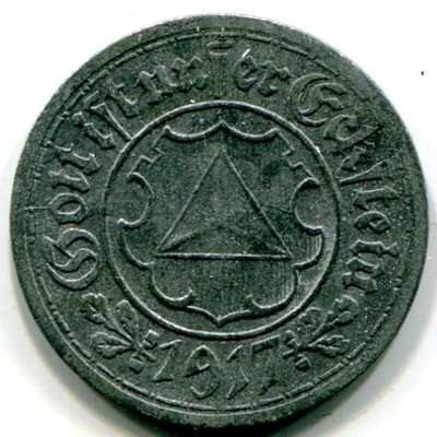 Монета Франкенталь 10 пфеннигов 1917 год. Нотгельд
