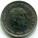 Монета Испания 5 песет 1949 год.