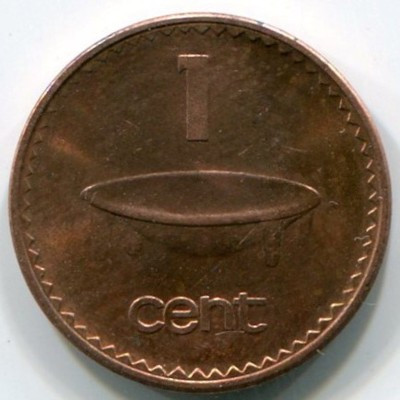 Монета Фиджи 1 цент 1990 год.
