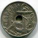 Монета Испания 50 сантимов 1965 год.