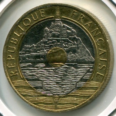 Монета Франция 20 франков 1992 год.