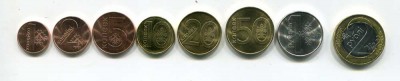Белоруссия, годовой набор монет 2009 г. (выпуск 2016) 8 штук