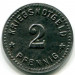 Монета Гота 2 пфеннига 1919 год. Нотгельд