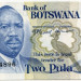 Банкнота Ботсвана 2 пула 1976 год.