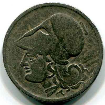 Монета Греция 1 драхма 1926 год.
