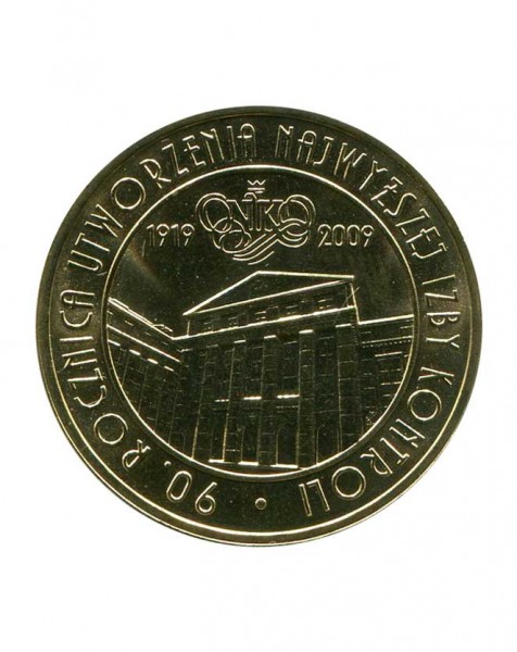 2 злотых, 90 лет Верховной контрольной палате 2009 г.