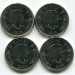Канада набор из 4-х монет. Герои Канады в Англо-Американской войне 1812 г.