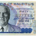 Банкнота Маврикий 50 рупий 2013 год.