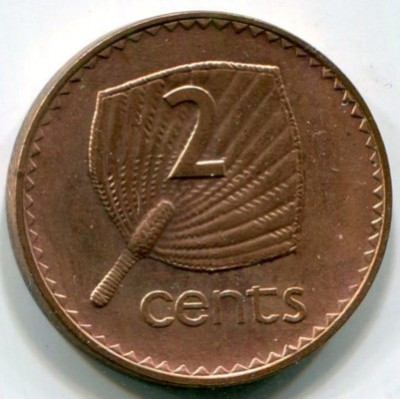 Монета Фиджи 2 цента 2001 год.