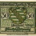 Банкнота община Ауэрбах 50 пфеннигов 1921 год.