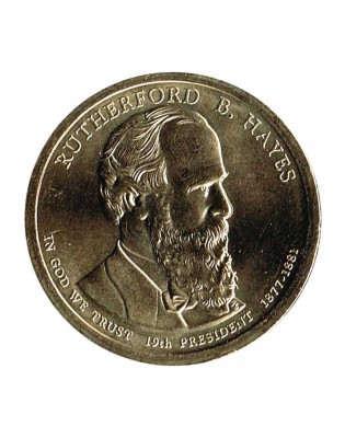 США, 1 доллар, 19-й президент Ратерфорд Хэйз 2011 г.
