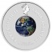 Острова Кука  1 доллар 2009 г. Первый выход человека в космос – серебряная монета в цвете.