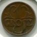 Монета Польша 1 грош 1937 год.