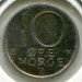 Монета Норвегия 10 эре 1990 год.