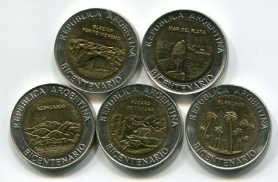 Аргентина набор монет 2010 г.
