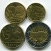 Уругвай набор из 4-х монет.