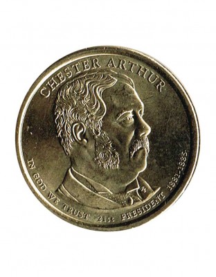 США, 1 доллар, 21-й президент Чертер Артур 2012 г.