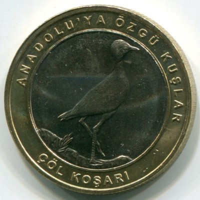 Монета Турция 1 куруш 2019 год. Бегунок