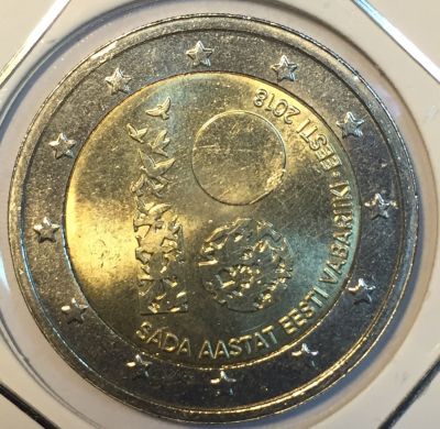 Монета Эстонии 2 евро 2018 год 