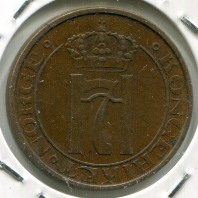 Монета Норвегия 5 эре 1936 год.