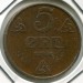 Монета Норвегия 5 эре 1936 год.