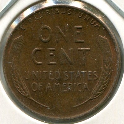 Монета США 1 цент 1952 год. D