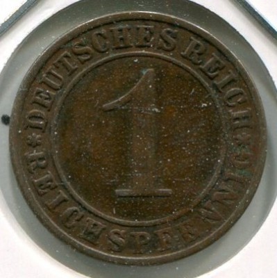 Монета Германия 1 рейхспфенниг 1936 год. А