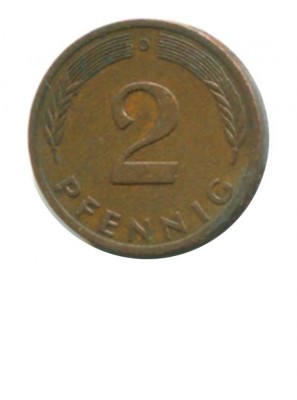 ФРГ 2 пфеннига 1972 г.  D